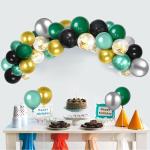 RG Accessories Green, Gold, Black Latex Solid Jungle Theme Decorationbirthday Party Decorations Garland (Pack Of 63)