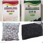 COLOURFUL - Branded 500g Activated Carbon + 500g ceramic rings with Net Bag All Aquarium Fish Tank