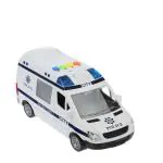 Ktrs Enterprise Police Van Light & Siren Sound Effects - Friction Powered Wheels Led Lights
