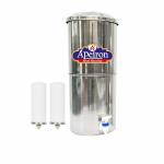 Apeiron Stainless Steel Non-Electric Water filter With Ceramic Candle 2 With Brass Knob 18 Liter