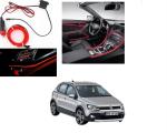 Kozdiko Red Color 12V Cold Light Car Socket Strip Neon Lamp for Volkswagen Polo Cross