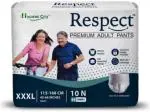 Respect Pant Diapers - 10 Pieces, Xxxl