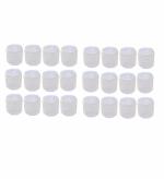 pmw - Mini Dabbi Pack Of 24 - Tiny Round Boxes For Storage - Small Tiny Containers Plastic Clear Boxes with Screw lid 5 ml (2.5 x 2.5CM)