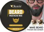 KURAIY 100 % Pure Beard Softener Professional Styling For Gloss Finish, Healthy Beard Growth Hair Wax (100 g)