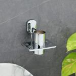 Fortune Classic Wall Mounted 304 Grade stainless steel Tumbler Holder for Bathroom / Tumbler and Toothbrush Holder Bathroom Accessories|Chrome Finish - Pack of (1)