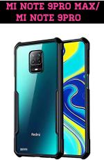 XOVO Back Cover for Xiaomi Redmi Note 9 Pro,Xiaomi Redmi Note 9 Pro Max (Transparent, Dual Protection, Pack of 1)