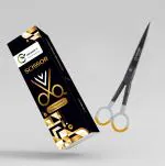 Organim Care Products 6 inch Professional Hair Cutting Scissors Black Carbon Funner Steel