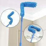 KATHIYAWADI Foldable Microfiber Fan Cleaning Duster Steel Body Flexible Fan mop for Quick and Easy Cleaning of Home, Kitchen, Car, Ceiling, and Fan Dusting Office Fan Cleaning Brush with Long Rod (MULTICOLOR)