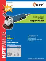 KPT Industries Ltd. Angle Grinder Machine for Grinding and Cutting Through Rigid Surfaces