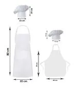 Oasis Cotton Printed Parent and Kid Apron With Matching Chef Cap - Beige Ikat - 2 Apron & 2 Chef Cap