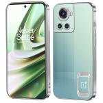 Star Craftune Electroplated Logo Cut Back Case Cover for OnePlus 10R 5G (1+10R) | Slim Shockproof |Super Soft | Raised Edges | Anti-Shock | (Silver)