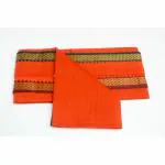 Danish Handloom Cotton 100 Gsm Border Printed Bath Gamcha