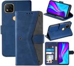 Autofocus Faux Leather Back Case Flip Cover for Mi Redmi 9C, Redmi 9C with ID Card Slot | Foldable Stand | 2 Card Slot | 1 Cash Slot | Magnetic Closure - Executive Blue, 23437