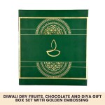 Diwali Print Gift Box - Diyas, Dried Fruits, Nuts and Chocolate Gift Set