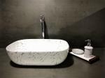 DELTA SANITARYWARE White Ceramic Table Top Designer Wash Basin - 18X13X5 Inch
