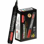 SONI OFFICE MATE Permanent Marker Pack of 10 Pcs (Set of 1, Black)