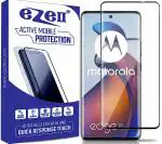eZell MOTOROLA MOTO EDGE 30 FUSION 5G FULL Curved TEMPERED GLASS (Black), Sensitive touch,9H Hardness, Anti-Scratch Edge to Edge Full Glue Mobile Screen protector with Wet & dry Wipes