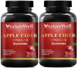 Naturewell Apple Cider Vinegar Gummies For Men, 30 Gummies Each (Pack Of 2)