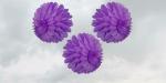 My Party Suppliers Purple Tissue Paper Flower Decoration (pack of 2)