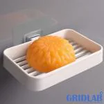 Plastic Wall Mounted Soap Dish Adhesive Sponge Holder for Bathroom Incomplete