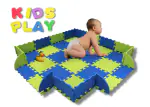 Polytag Mats EL NINO Kids Play Mat with Fence| Baby Crawling Mats Perfect for Tummy Time| Lime