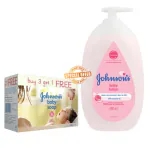 Johnson's Baby Lotion 500ml & Johnson's Baby Soap, 100g (Buy 3 Get 1 Free) , Combo Pack (1+1)