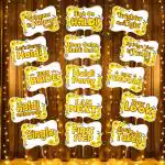 Zyozique Haldi Props for Bride and Family/Bride to Be Props - Photo Booth Props & Rice Light (Pack of 16)