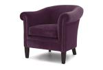 Lakdwood Aubergine Velvet Backrest Accent Sofa Chair