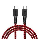 Frontech FT-0934 C to C Fast Charging Cable 65W Type C to Type C,5 Core Nylon Braided Cord
