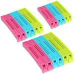 FIVANIO Bag Sealing Clips Large, Medium, Small Bpa Plastic Plastic Clips (Set Of 18, Multicolor)