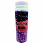 BUTTRBOYS Edible Glimmer Rainbow Ball Sprinkes for Cake Cupcake Desserts - 125 gr (Glimmer Multicolor)