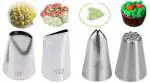 Bulky Buzz Best of Baking Steel Baking Tools Set, pack of 4 (Grass Nozzle, 127 Nozzle, 123 Nozzle, Leaf Nozzle)