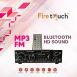 Firetouch FM Radio with Bluetooth Speaker with Powerful Sound, (Deluxe)- Remote Control Bluetooth(Black)
