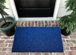 Motella Crafts Blue, Black Polyvinyl Chloride Solid Rectangular Non-Slip Floor Mat Cushion Noodle Kitchen Rug And Mats With Rubber Back Looped, 4X18 Feet