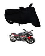 Feelitson Black Water Proof Bike Body Cover With Buckle Belt For Benelli 302R