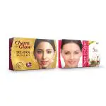 Charm & Glow DeTan(10 kits)& Herbal Facial Kit(10 kits) for Radiant and Glowing Face,Tan removal