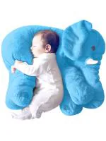 DearJoy Polyester Big Size Fibre Filled Stuffed Animal Elephant Soft Toy For Baby Of Plush Hugging Pillow Soft Toy For Kids Boy Girl Birthday Gift (60 Cm, Blue)