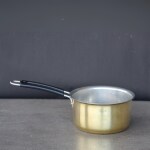 Indian Bartan Brass Tea Pan with kalai 1.5 lt
