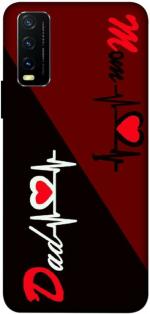 SARTOOLIYA Vivo Y20 Multicolor Plastic Mom And Dad Wallpaper Printed Water Proof Back Cover