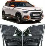 Able Zed Black Half Car Magnetic Sun Shade Curtains for Citroen C3 Set of 4 Pcs