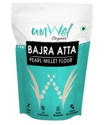 Amwel Organic Bajra Atta | Pearl Millet Flour | 450g x2pc | Gluten Free High Fiber Good For Digestion Diabetic Friendly Low GI Aata For Sugar Control | 0.9kg