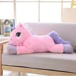 Hug N Feel Soft Toys Pink Polyester And Fabric Unicorn Plush Toy - 100 cm