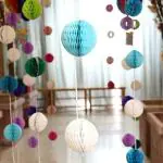 My Party Suppliers Small Honeycomb Ball String Paper Garland for Outdoor Home Garden Decoration