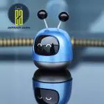 Ashtash Auto - Dancing Robot, Shaking Head Design Car Perfume Cute Car Robot Perfume (Blue)