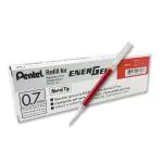 Pentel EnerGel LR7 Ultra Smooth Refill | Tip Sixe - 0.7 MM | Suitable for all Pentel Gel Pens | Ink Colour - Red| Pack of 20
