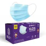 BOLDFIT Surgical Kids Face Mask Combo with Nose Pin - Disposable Surgical Mask For Children - 50