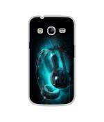 Casotec Cool Headphone Design Printed Silicon Soft TPU Back Case Cover for Samsung Galaxy Grand Prime G5308