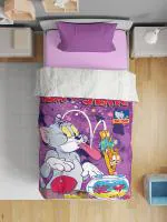 Warner Bros Cartoon Printed Ac Single Blanket 1 Pc(140cm X 220 cm) Unisex - Tom & Jerry