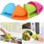 BREAZBELL Silicone Pot Holder Heat Resistant, Oven Mitts Glove Cooking Pinch Grips Glove Hand Clip Convenient Pot Holder Kitchen Pot Holder Utensil Tool (Multicolor) (1 Pair