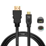 Pibox India Micro HDMI to HDMI Cable, 1.5 Meter (5 feet), 4K 60Hz, Adapter with Ethernet and Audio Return. Compatible with Raspberry Pi 4/5, GoPro Hero 7, Sony Cameras. Not for Mini DisplayPort or Micro USB.